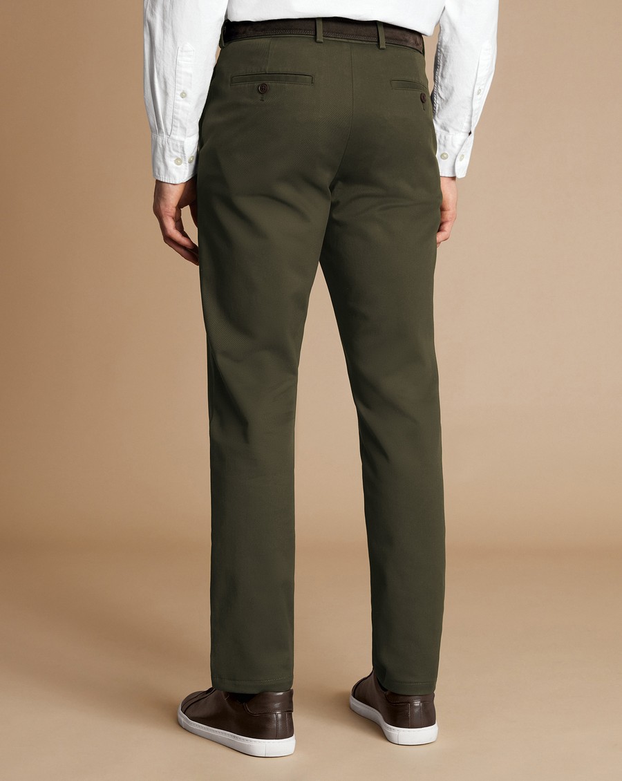 Charles Tyrwhitt Ανδρικό Παντελόνι Chinos Non Iron Slim Fit σε Πράσινο φωτογραφία