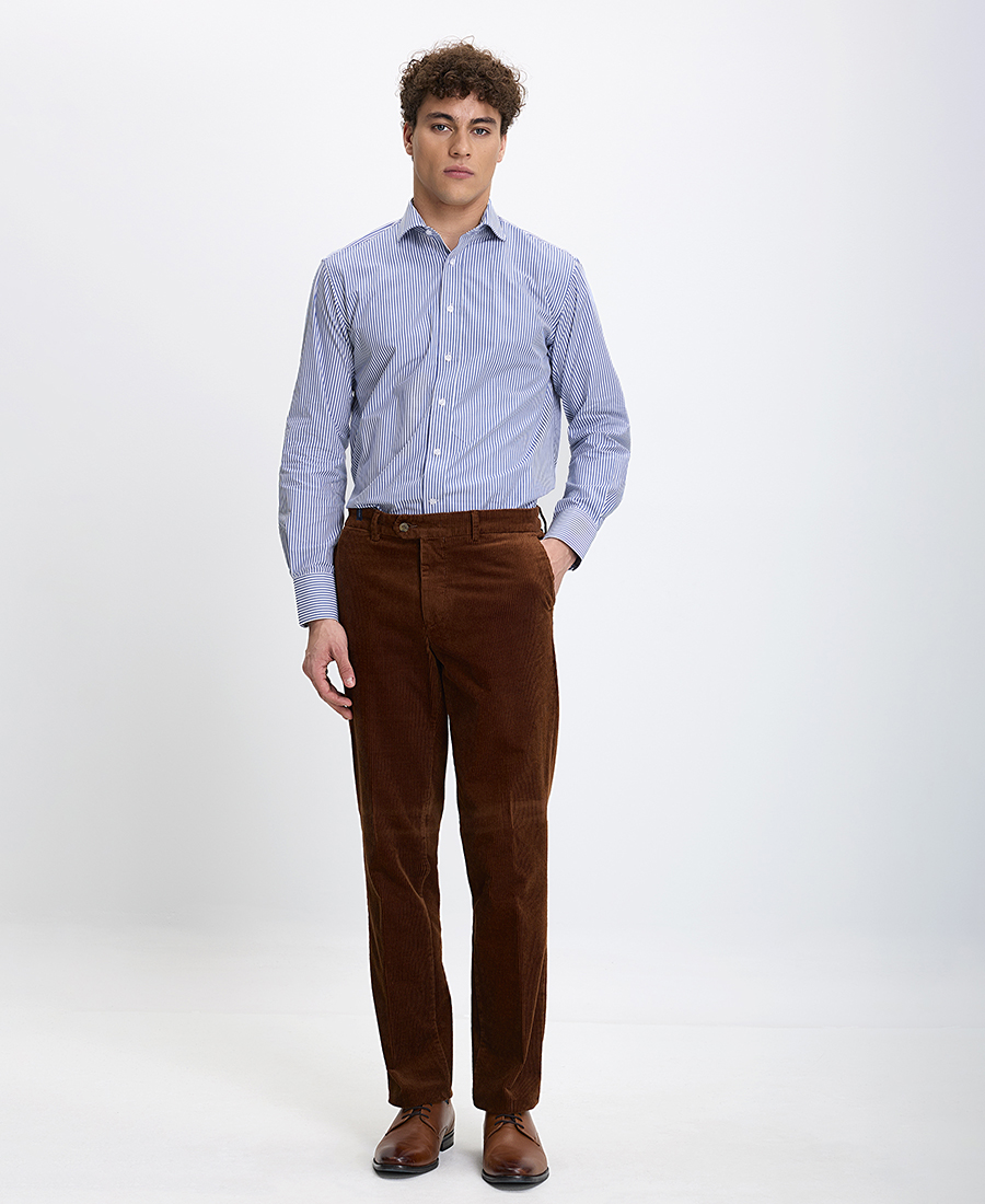 Kaiserhoff Ανδρικό Κοτλέ Παντελόνι Modern Fit σε Κεραμιδί φωτογραφία