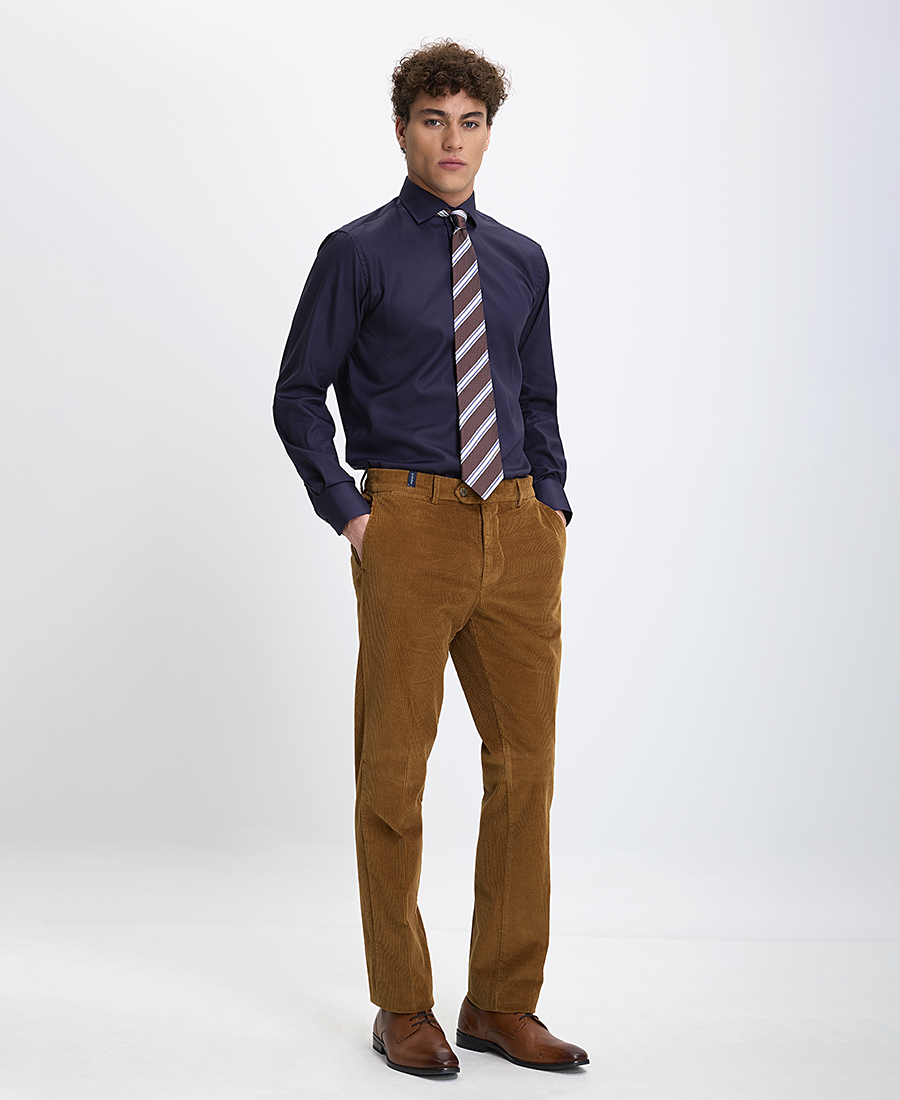 Kaiserhoff Ανδρικό Κοτλέ Παντελόνι Modern Fit σε Καμηλό φωτογραφία