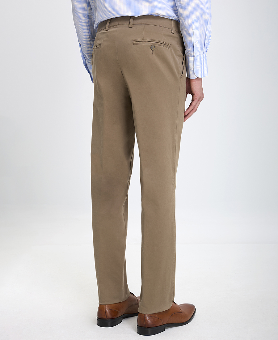 Vardas Ανδρικό Παντελόνι Chinos Βαμβακερό Slim Fit σε Μπεζ φωτογραφία