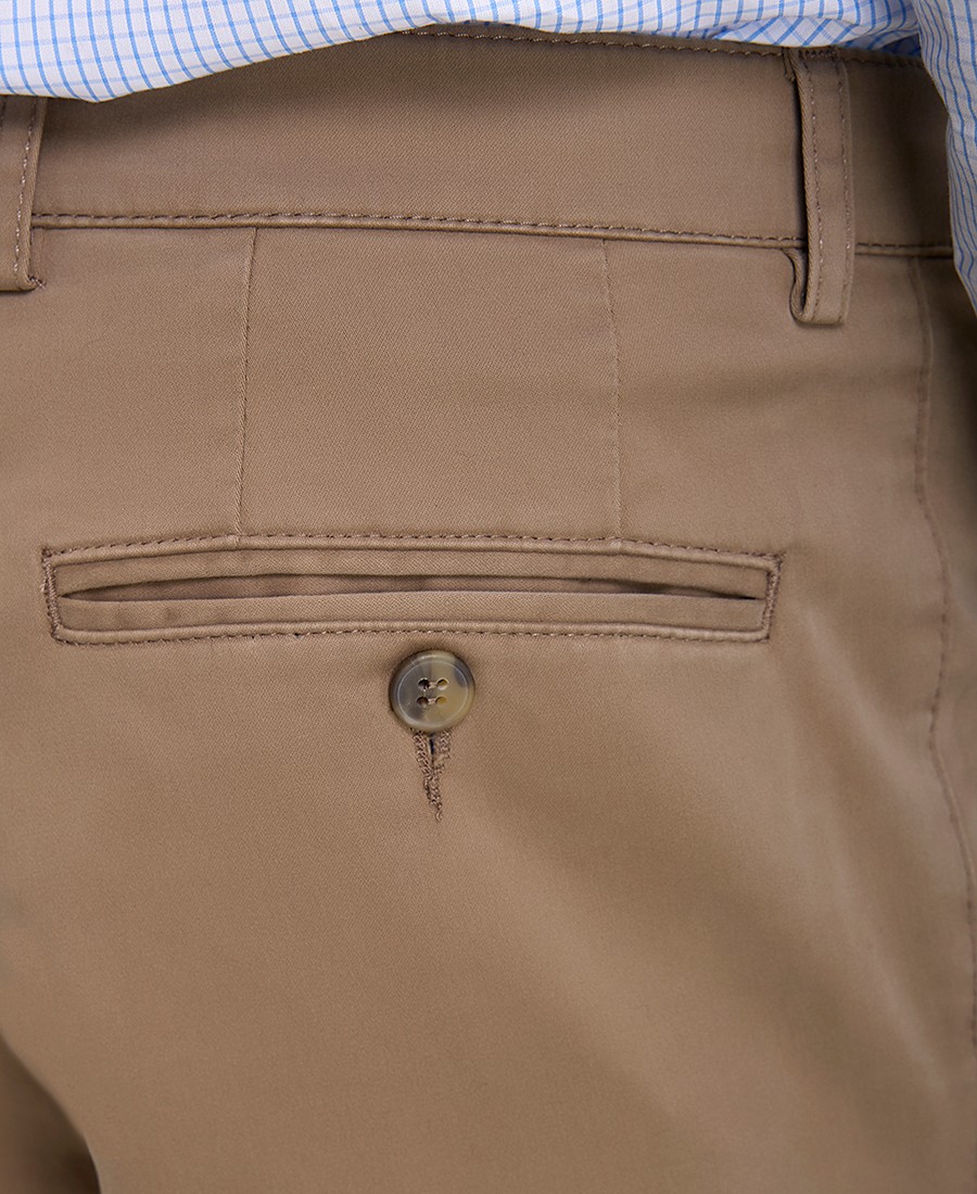 Vardas Ανδρικό Παντελόνι Chinos Βαμβακερό Slim Fit σε Μπεζ φωτογραφία