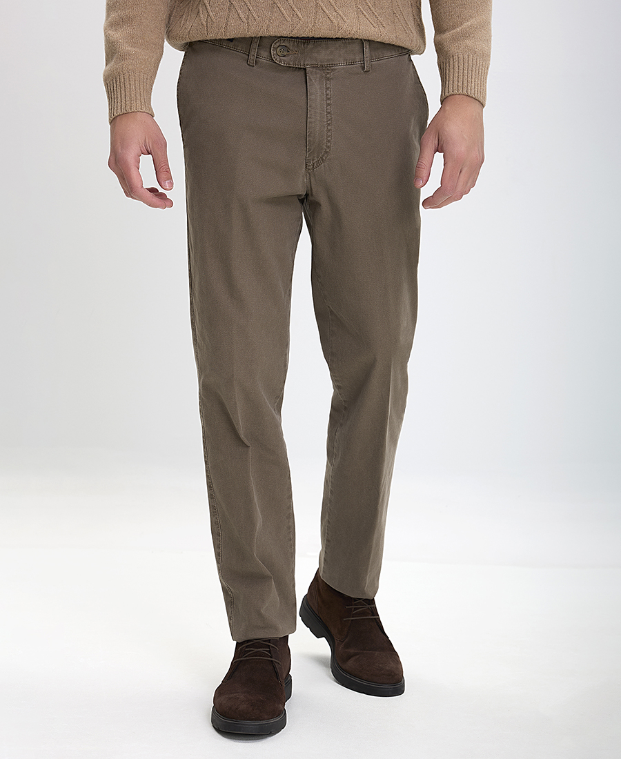 Hd X Vardas HD x Vardas Ανδρικό Παντελόνι Chinos Βαμβακερό Slim Fit σε Μπεζ