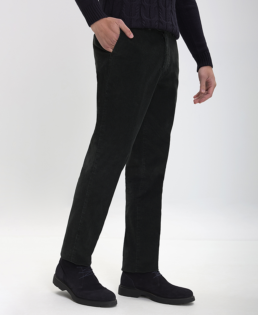 Hd X Vardas HD x Vardas Ανδρικό Κοτλέ Παντελόνι Slim Fit σε Λαδί