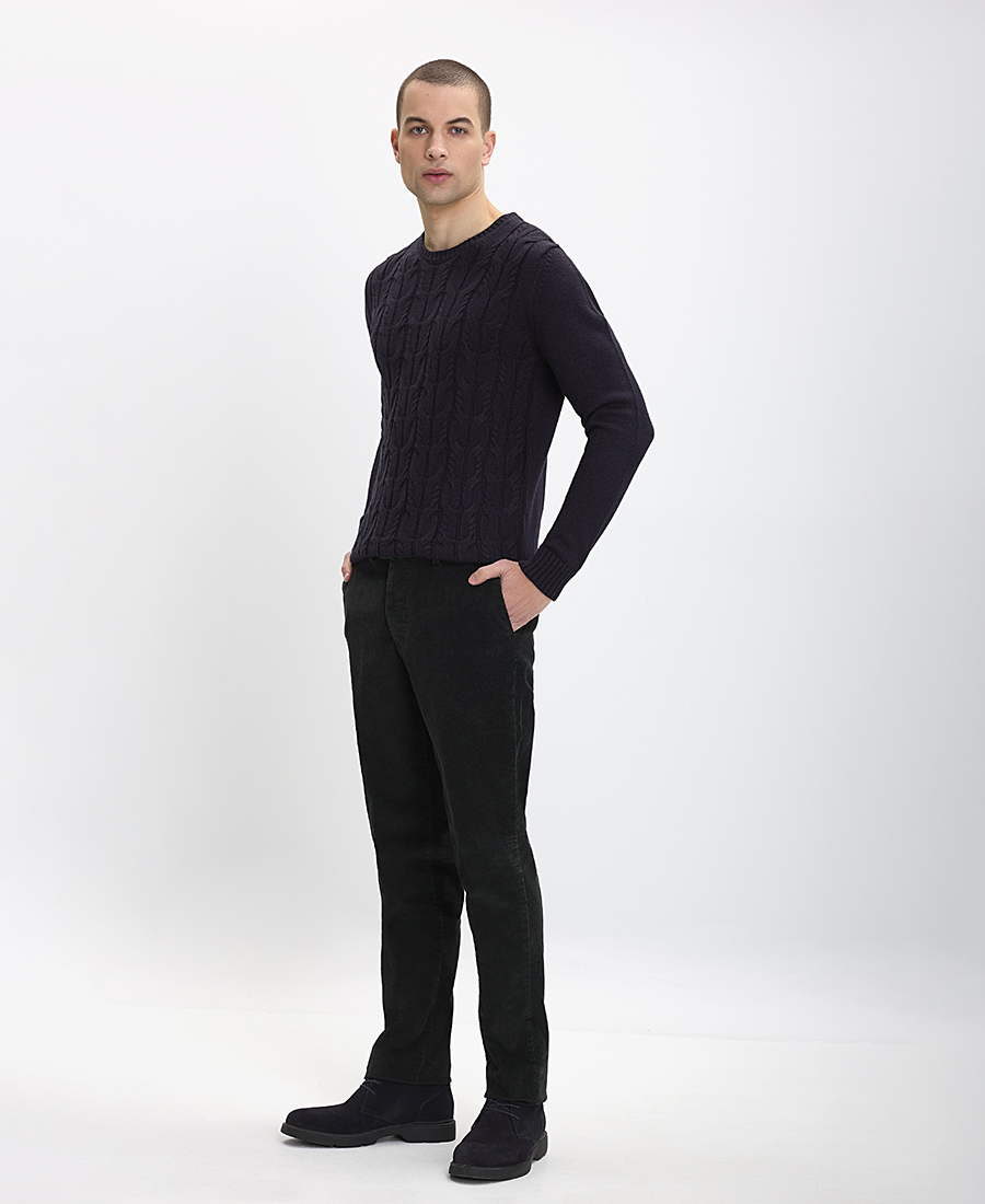 HD x Vardas Ανδρικό Κοτλέ Παντελόνι Slim Fit σε Λαδί φωτογραφία