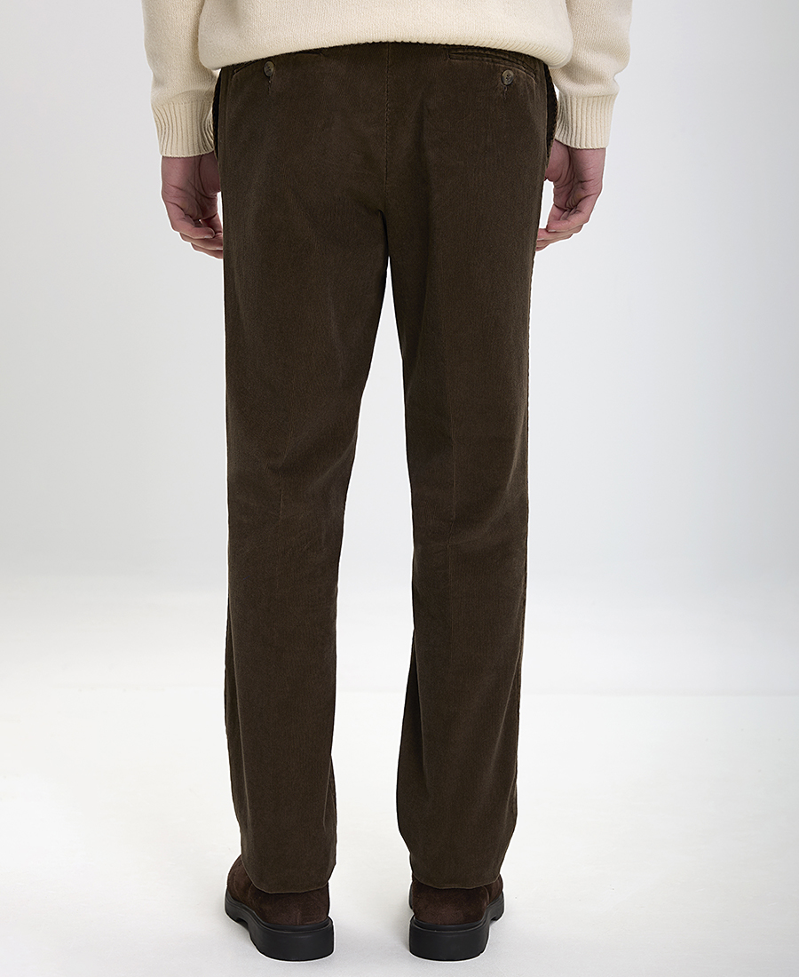 HD x Vardas Ανδρικό Κοτλέ Παντελόνι Slim Fit σε Καφέ φωτογραφία