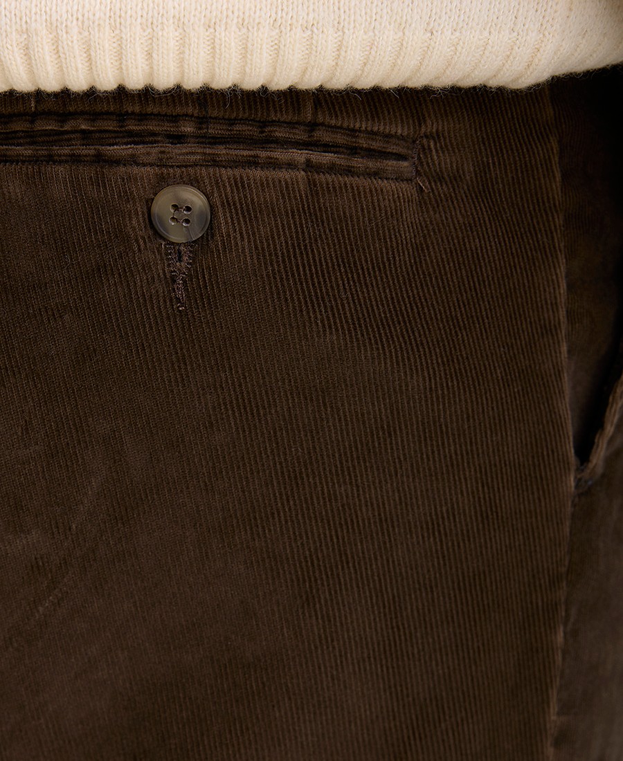 HD x Vardas Ανδρικό Κοτλέ Παντελόνι Slim Fit σε Καφέ φωτογραφία