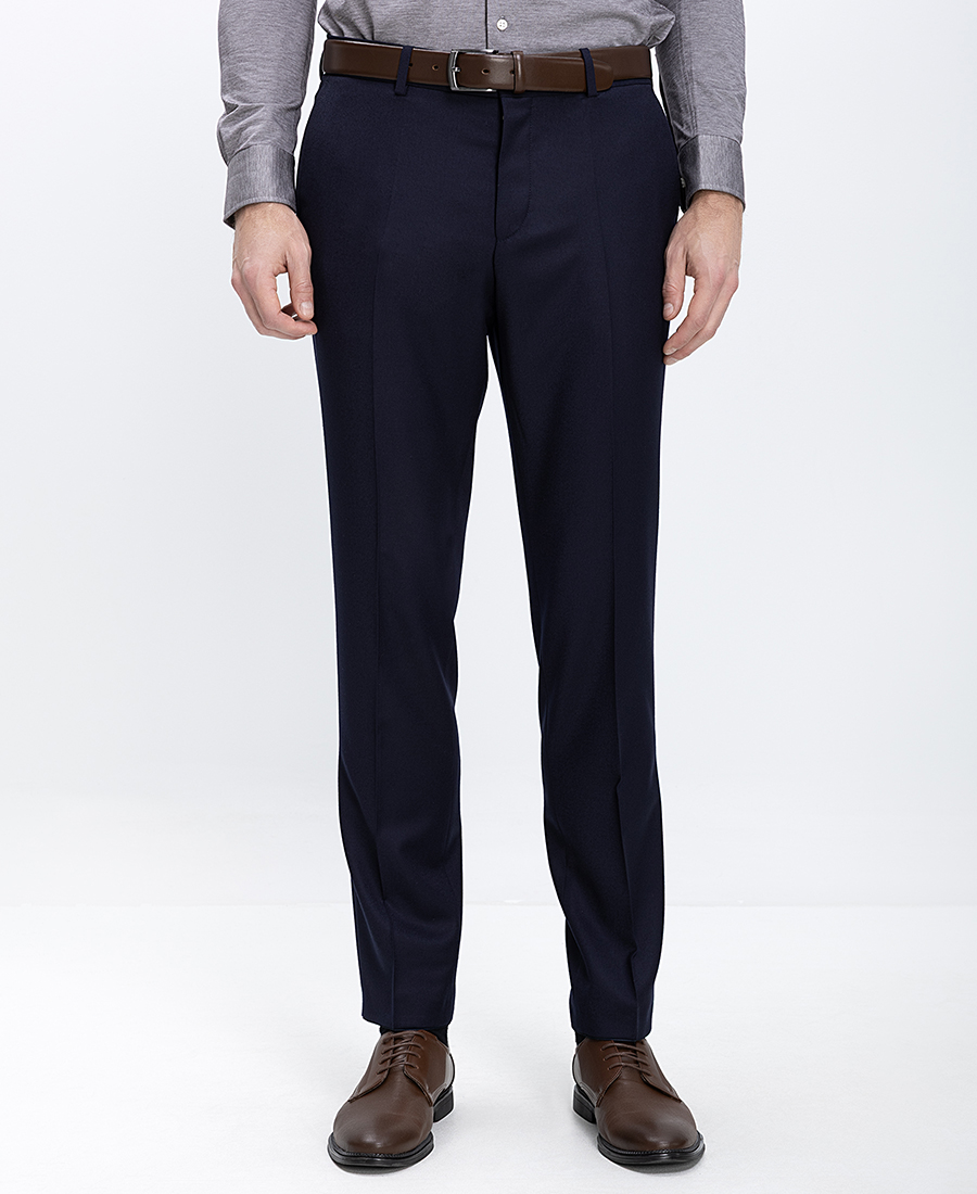 Boss Ανδρικό Παντελόνι Straight Fit Μάλλινο