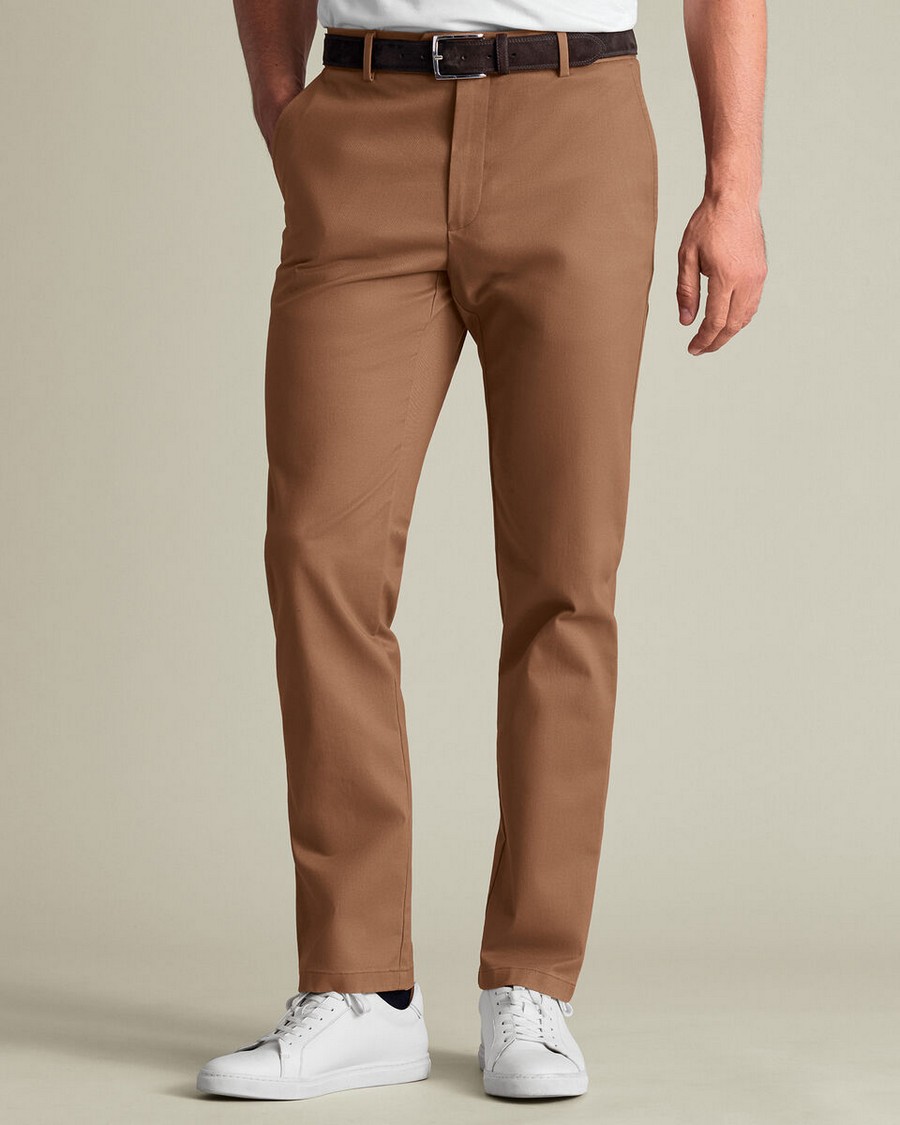 Charles Tyrwhitt Ανδρικό Chinos Παντελόνι Cotton Stretch Non-Iron Slim Fit