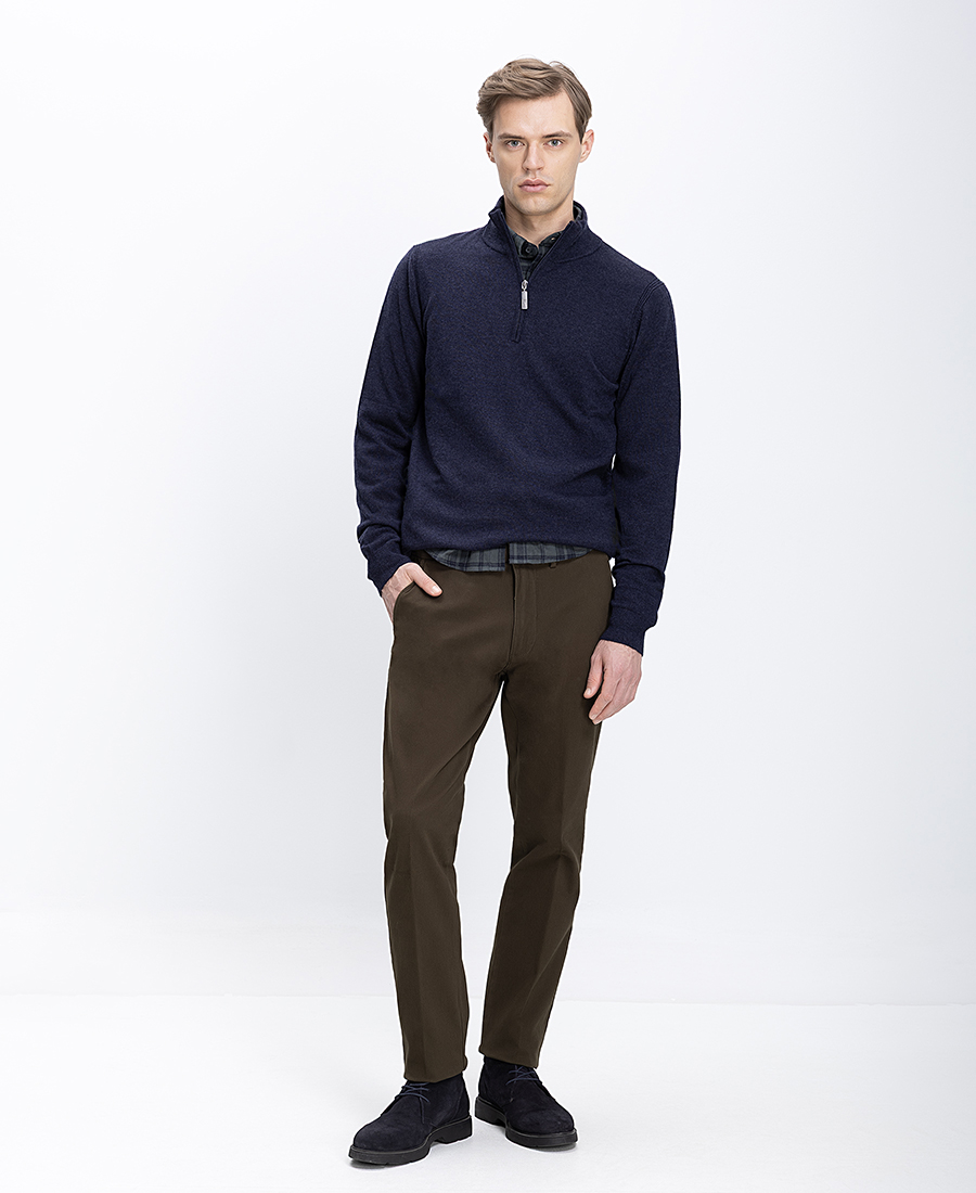 Ανδρικό Παντελόνι Chino Βαμβακερό Με Ελαστικότητα Regular Fit φωτογραφία