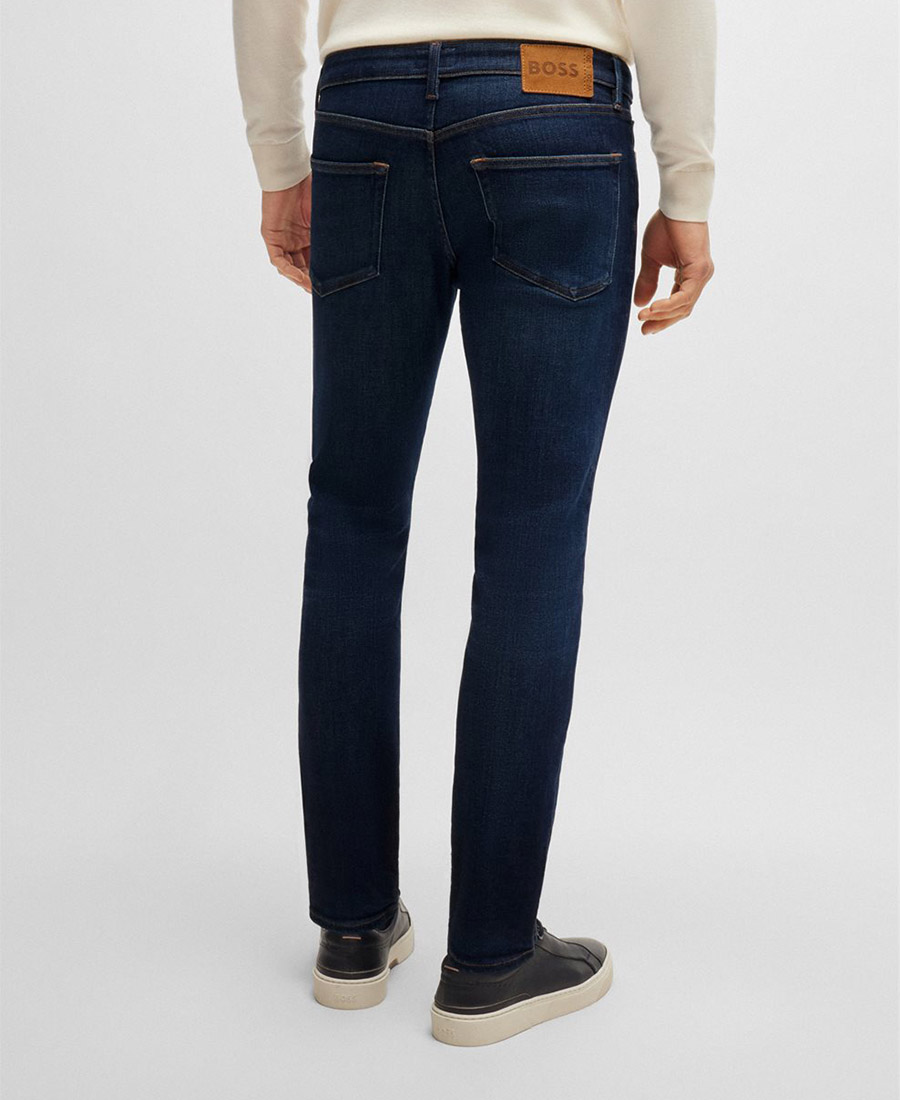 Boss Ανδρικό Τζιν Slim Fit Σκούρο Μπλε φωτογραφία