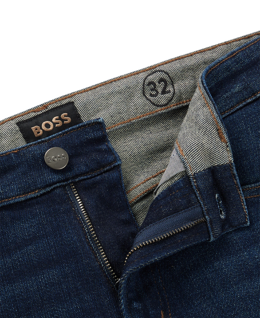 Boss Ανδρικό Τζιν Slim Fit Σκούρο Μπλε φωτογραφία