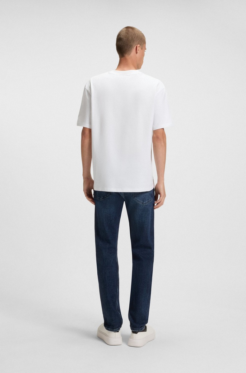 Hugo Ανδρικό Τζιν με Ίσιο Μπατζάκι Slim Fit σε Σκούρο Μπλε φωτογραφία