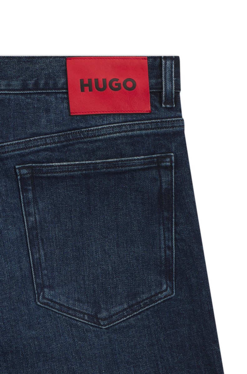 Hugo Ανδρικό Τζιν με Ίσιο Μπατζάκι Slim Fit σε Σκούρο Μπλε φωτογραφία