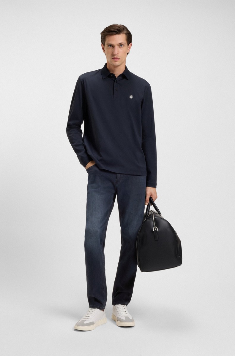 Boss Ανδρικό Τζιν Regular Fit Βαμβακερό Σκούρο Μπλε φωτογραφία