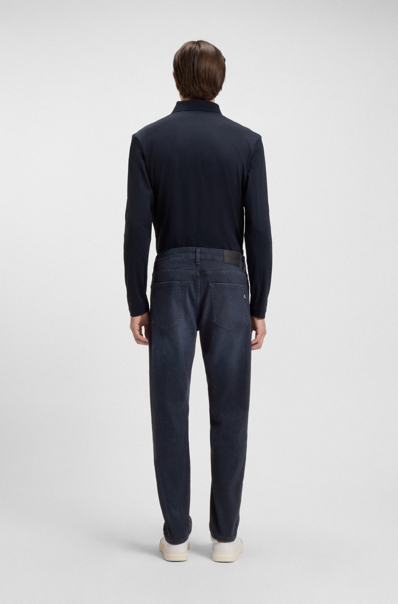 Boss Ανδρικό Τζιν Regular Fit Βαμβακερό Σκούρο Μπλε φωτογραφία