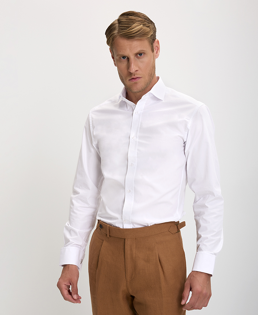 Vardas Λευκό πουκάμισο slim fit