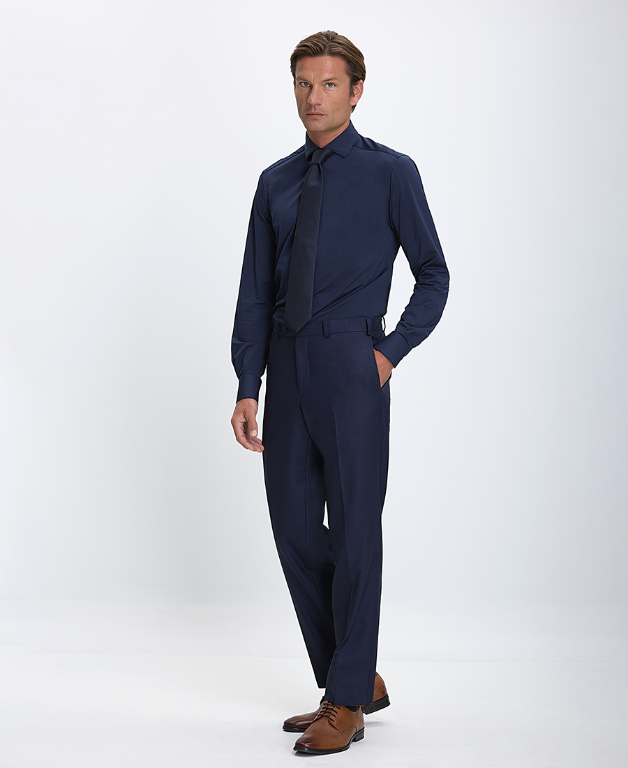 Xacus Ανδρικό Πουκάμισο Active Non Iron με Semi Rex Γιακά Slim Fit φωτογραφία