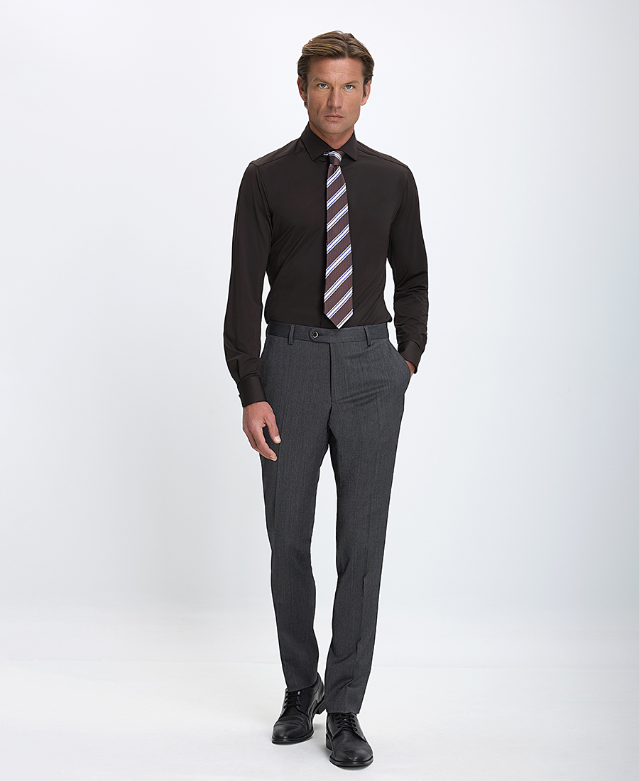 Xacus Ανδρικό Πουκάμισο Active Non Iron με Semi Rex Γιακά Slim Fit φωτογραφία