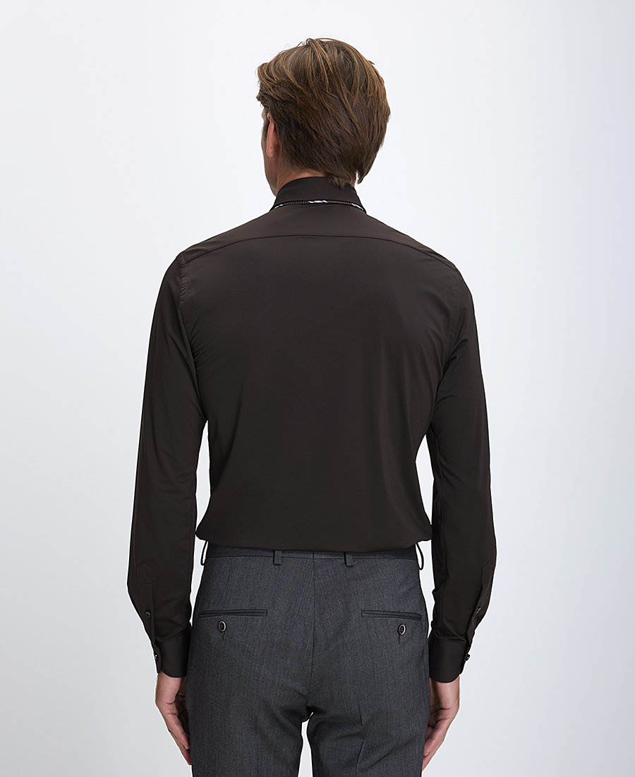 Xacus Ανδρικό Πουκάμισο Active Non Iron με Semi Rex Γιακά Slim Fit φωτογραφία