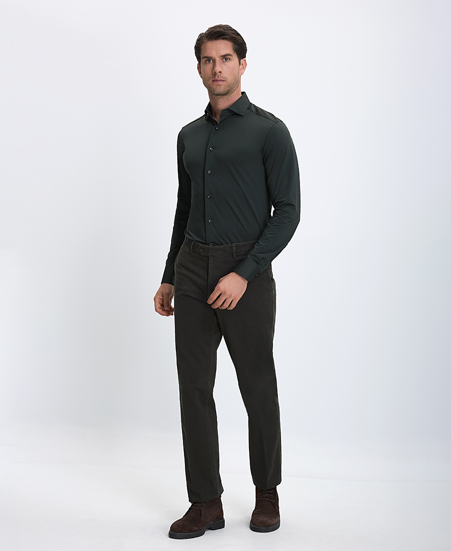 Xacus Ανδρικό Πουκάμισο Active Non Iron με Semi Rex Γιακά Slim Fit φωτογραφία