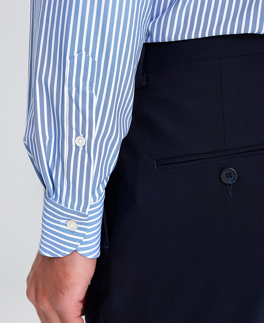 Xacus Ανδρικό Πουκάμισο Active Non Iron Ριγέ με Semi Rex Γιακά Tailored Fit φωτογραφία