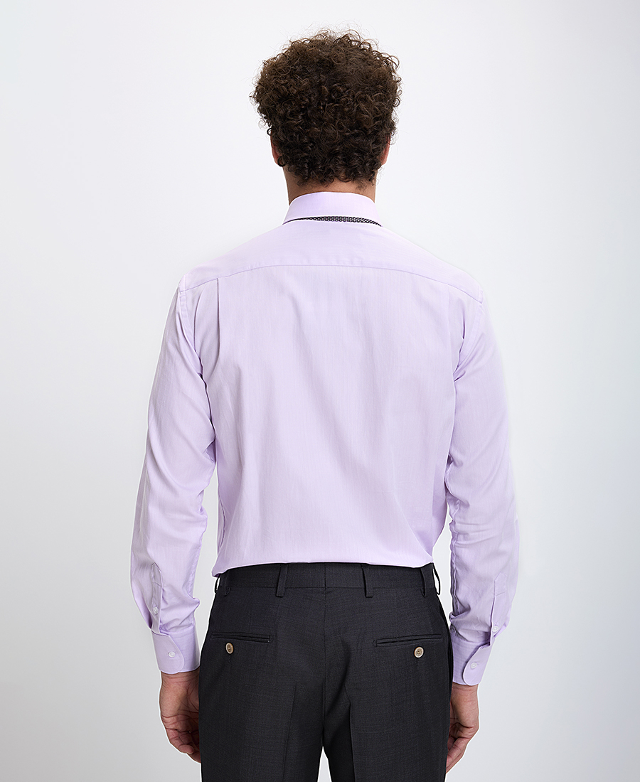 Kaiser Hoff Ανδρικό Βαμβακερό Πουκάμισο Semi Rex Slim Fit σε Ψαροκόκαλο φωτογραφία