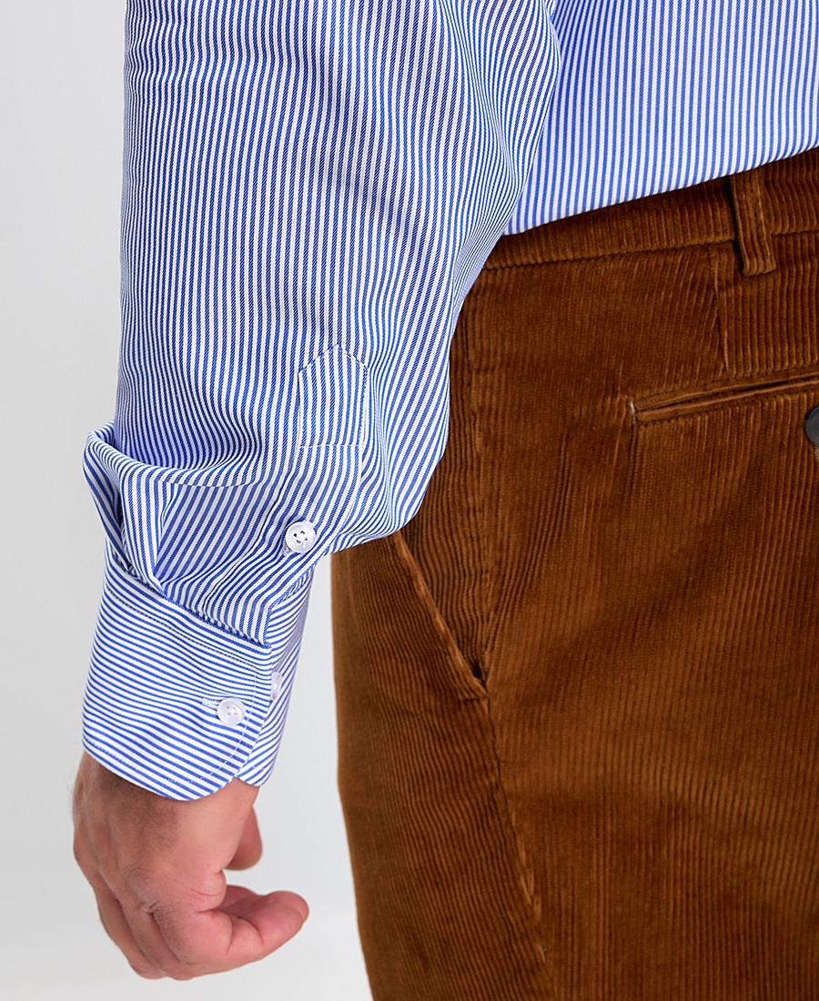 Kaiserhoff Ανδρικό Ριγέ Πουκάμισο Non Iron Semi Rex Slim Fit φωτογραφία