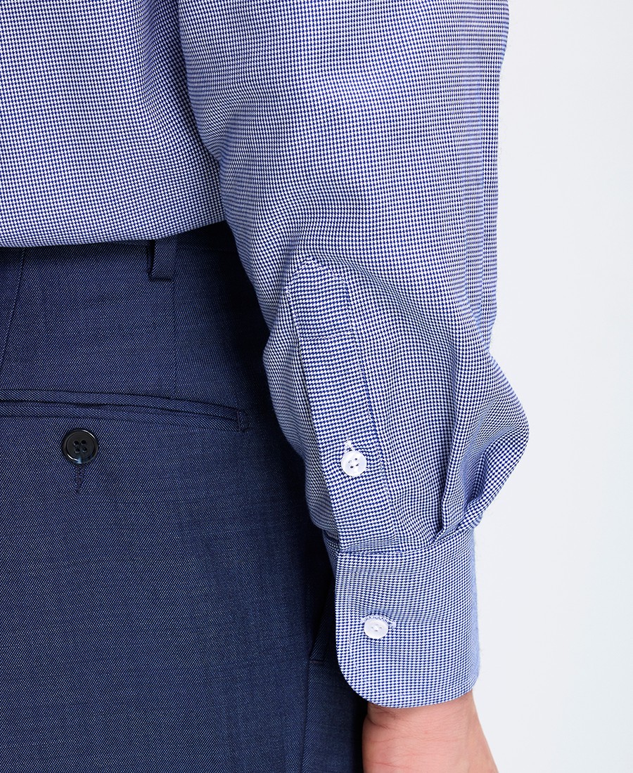 Kaiser Hoff Ανδρικό Πουκάμισο Non Iron Semi Rex Γιακά Slim Fit με Καρό Μοτίβο φωτογραφία