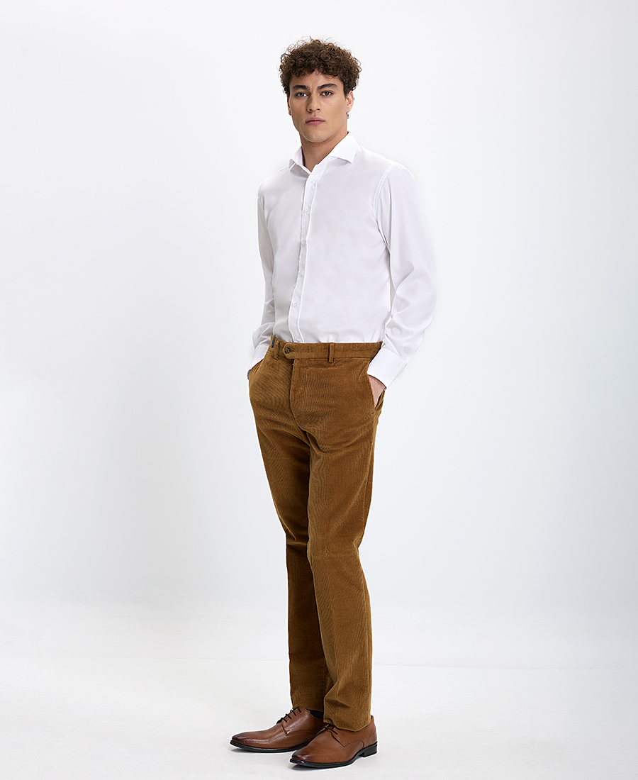 Kaiser Hoff Ανδρικό Πουκάμισο Oxford Non Iron Semi Rex Slim Fit σε Λευκό φωτογραφία