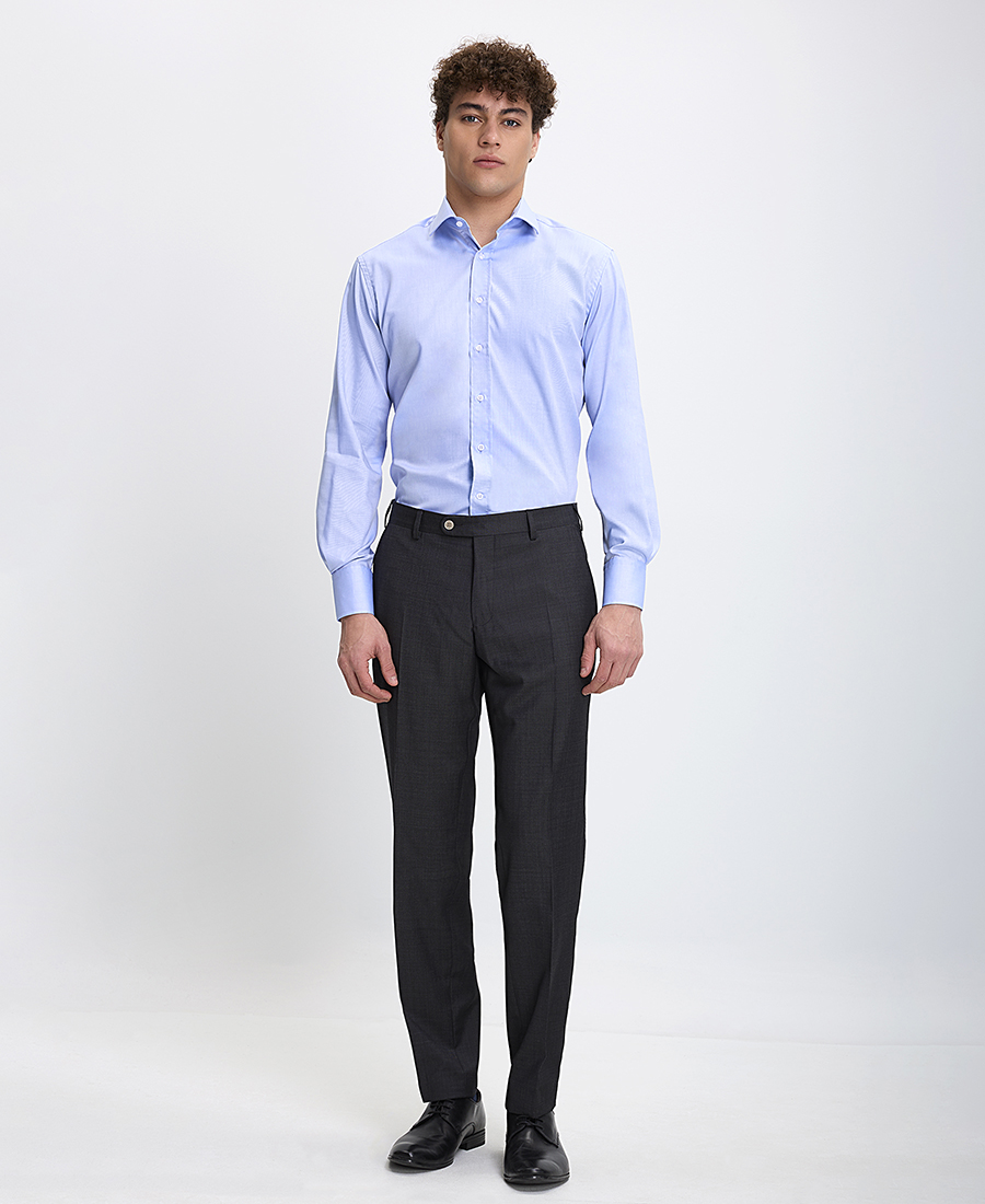 Kaiser Hoff Ανδρικό Πουκάμισο Βαμβακερό Non Iron Semi Rex Slim Fit φωτογραφία