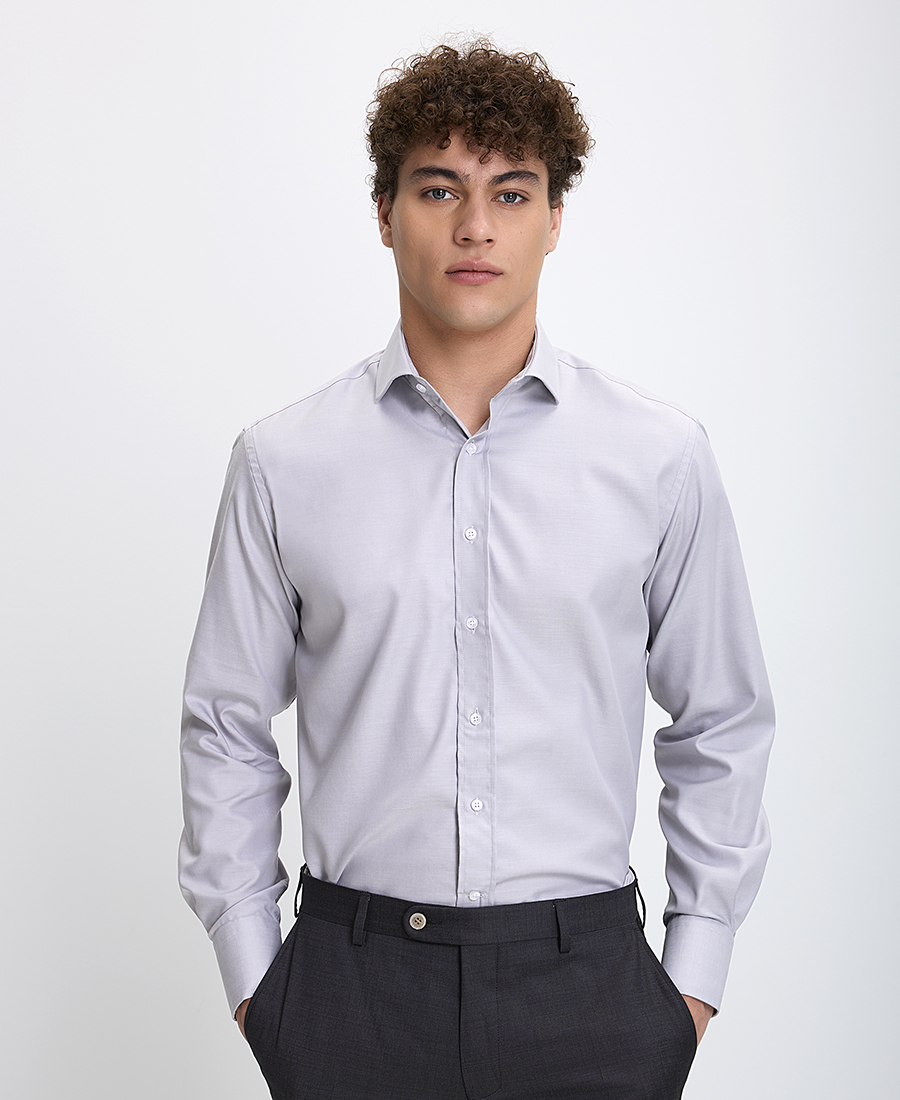 Kaiserhoff Kaiserhoff Ανδρικό Βαμβακερό Πουκάμισο Non Iron Semi Rex Slim Fit