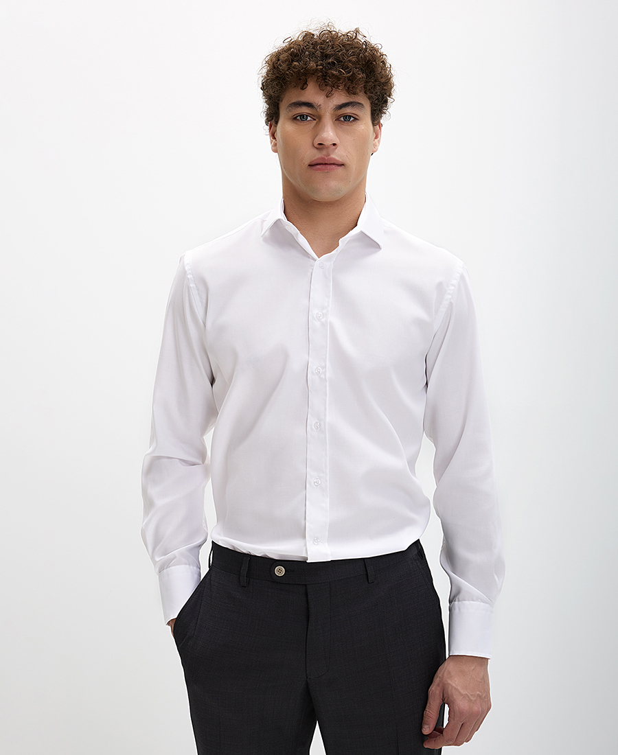 Kaiserhoff Kaiserhoff Ανδρικό Βαμβακερό Πουκάμισο Non Iron Semi Rex Slim Fit
