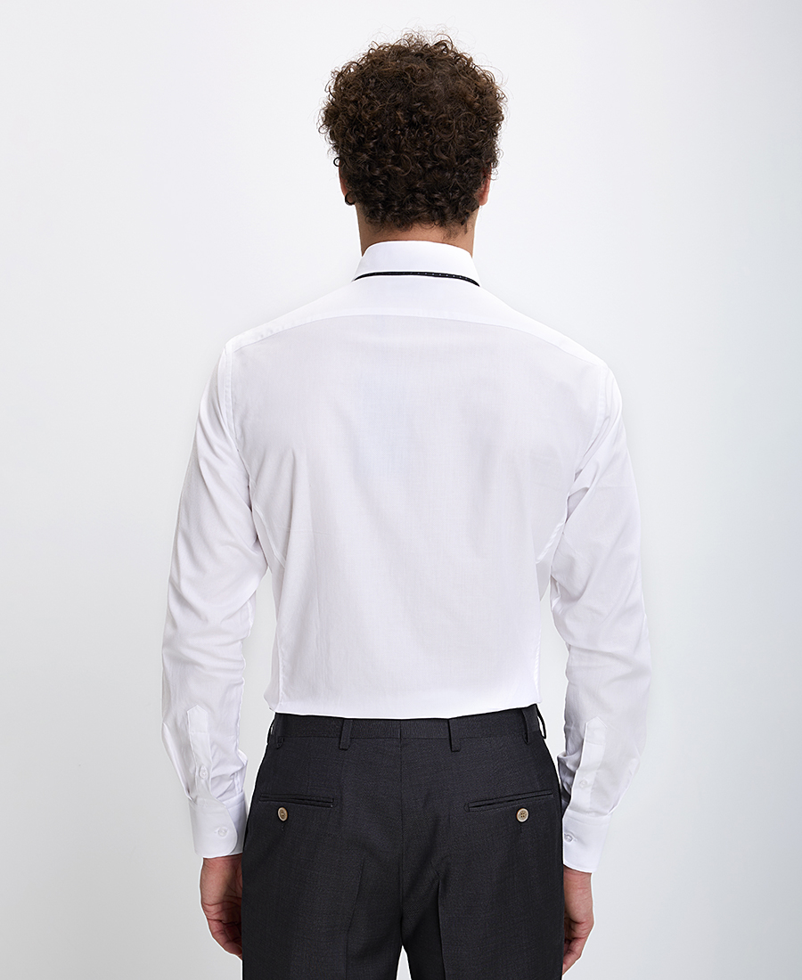 Vardas Ανδρικό Πουκάμισο Βαμβακερό με Μικρά Καρό Semi Rex Γιακά Slim Fit φωτογραφία