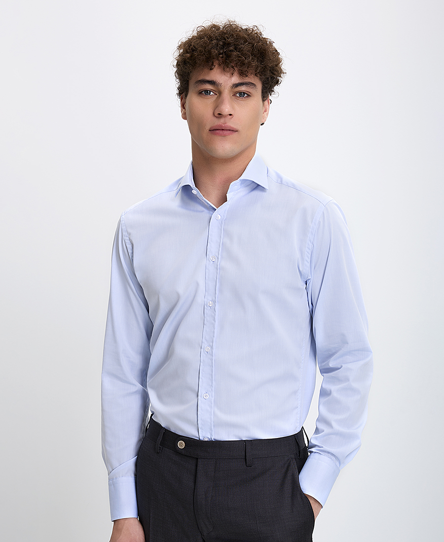 Vardas Ανδρικό Πουκάμισο Ποπλίνα Non Iron Semi Rex Slim Fit