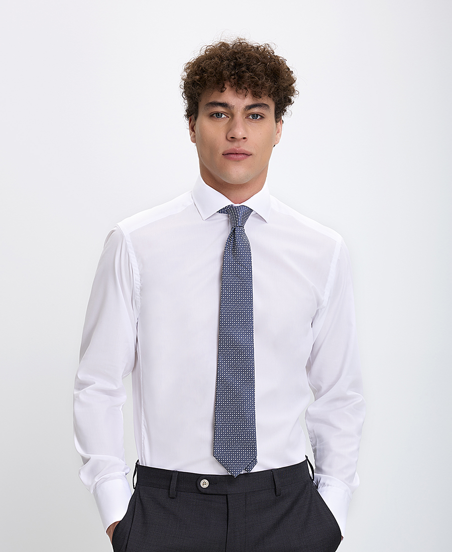 Vardas Ανδρικό Πουκάμισο Ποπλίνα Non Iron Semi Rex Slim Fit