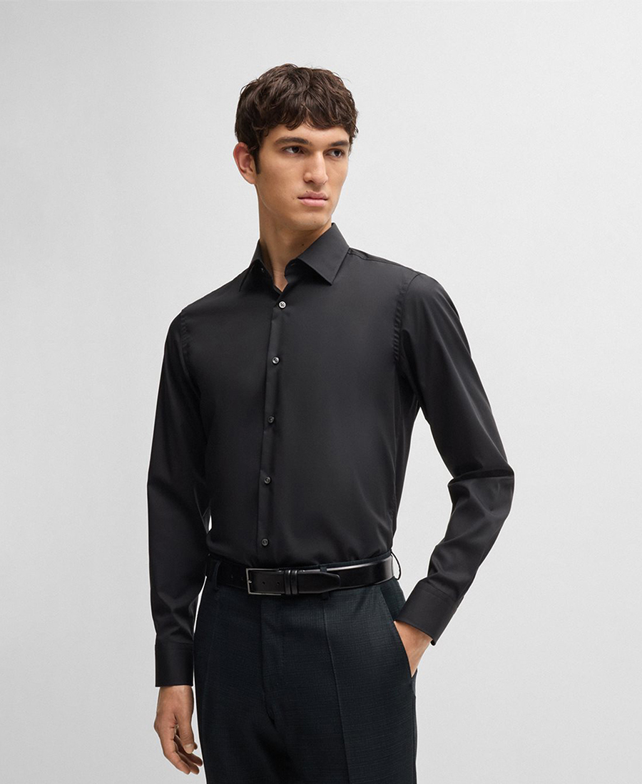 Boss Boss Ανδρικό Πουκάμισο Ποπλίνα Easy Iron σε Slim Fit