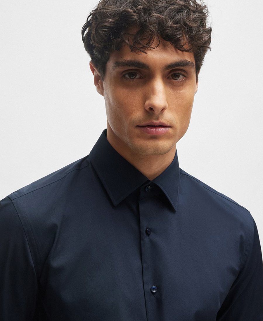 Boss Ανδρικό Πουκάμισο Ποπλίνα Easy Iron σε Slim Fit φωτογραφία