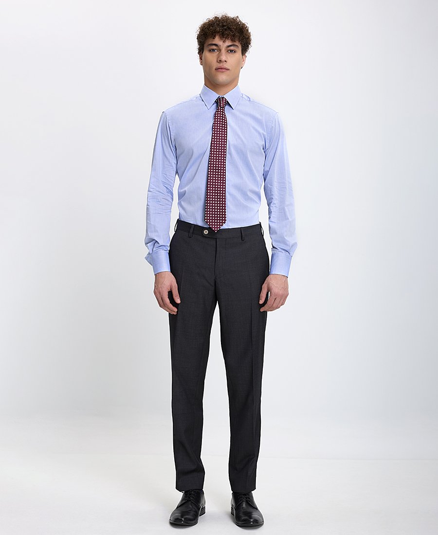 Vardas Ανδρικό Πουκάμισο Twill Easy Care Classic Fit σε Ανοιχτό Μπλε φωτογραφία