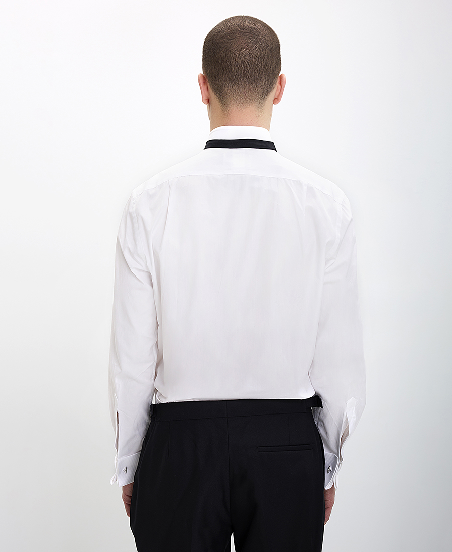 Charles Tyrwhitt Ανδρικό Πουκάμισο Regular Fit Βαμβακερό με Διπλή Μανσέτα Λευκό φωτογραφία