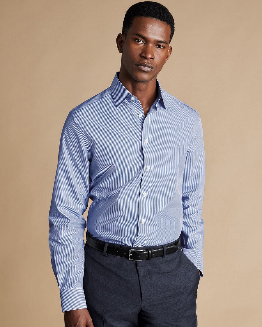 Charles Tyrwhitt Charles Tyrwhitt Ανδρικό Πουκάμισο Non Iron Bengal Stripe Slim Fit