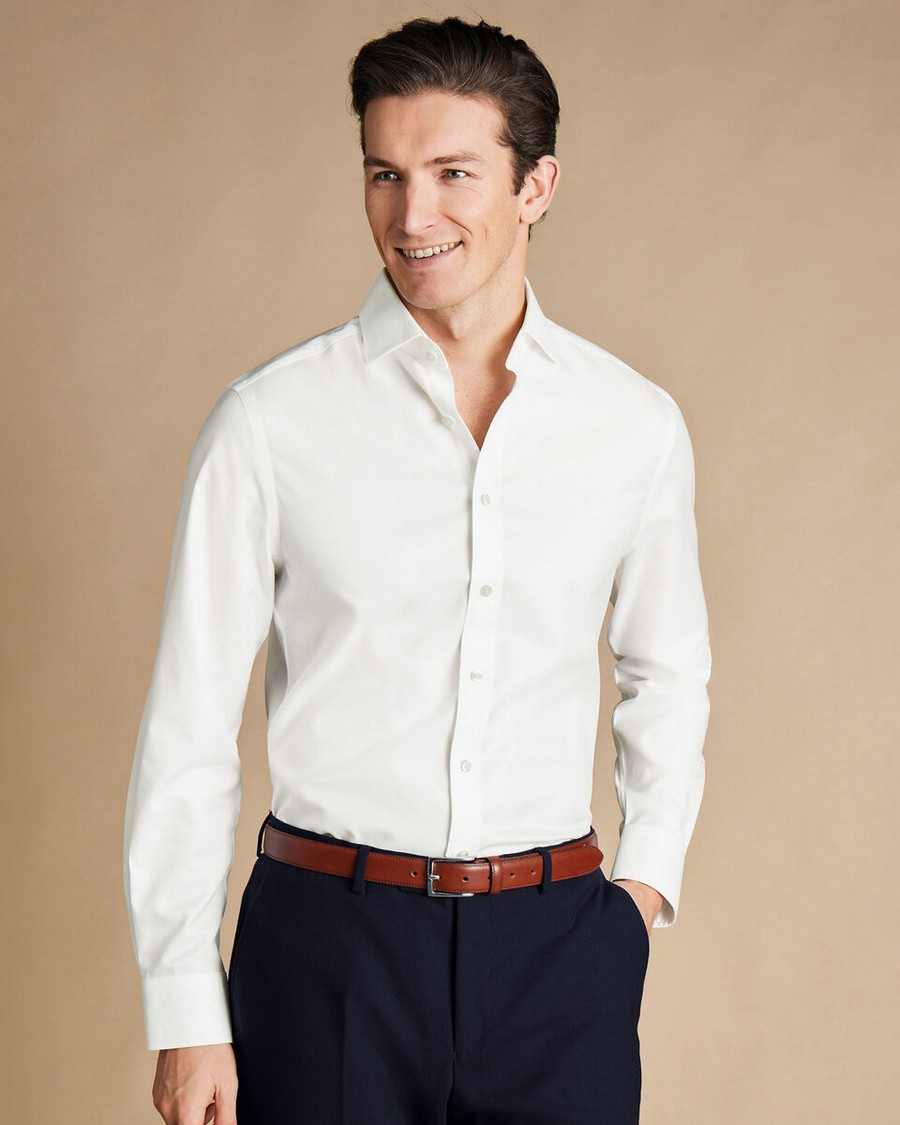 Charles Tyrwhitt Charles Tyrwhitt Ανδρικό Πουκάμισο Non Iron Cutaway Γιακά Slim Fit
