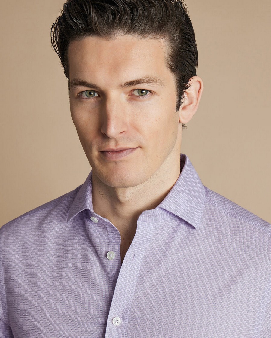 Charles Tyrwhitt Ανδρικό Πουκάμισο Non Iron Stretch Kensington Weave Slim Fit φωτογραφία