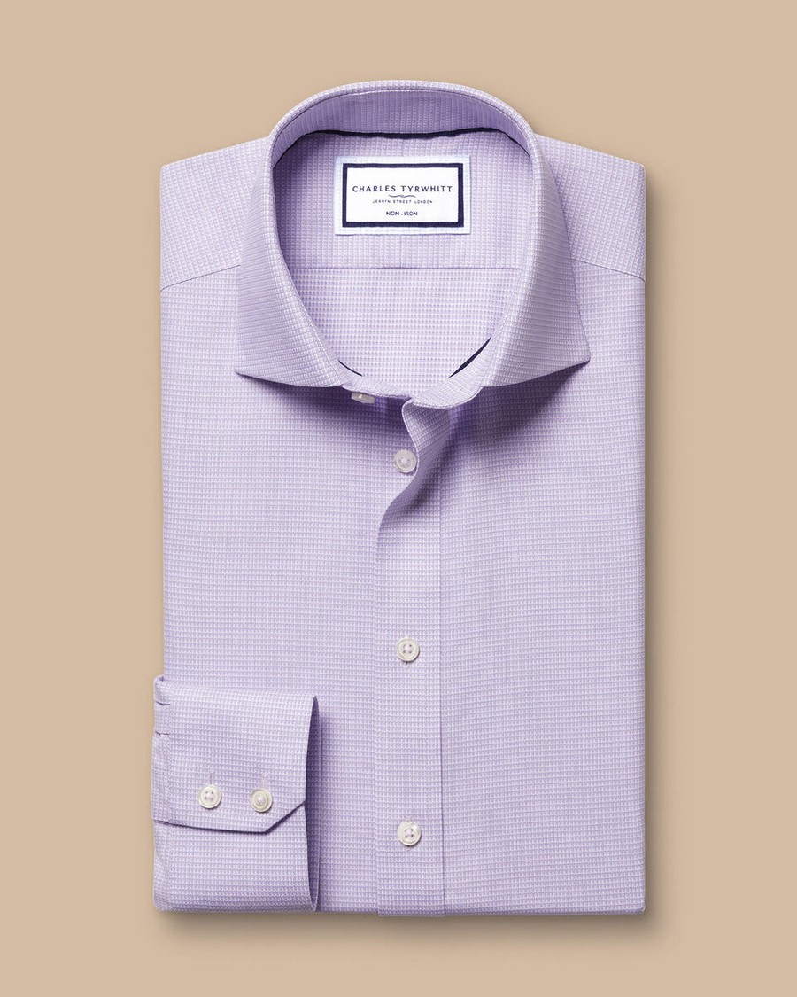 Charles Tyrwhitt Ανδρικό Πουκάμισο Non Iron Stretch Kensington Weave Slim Fit φωτογραφία