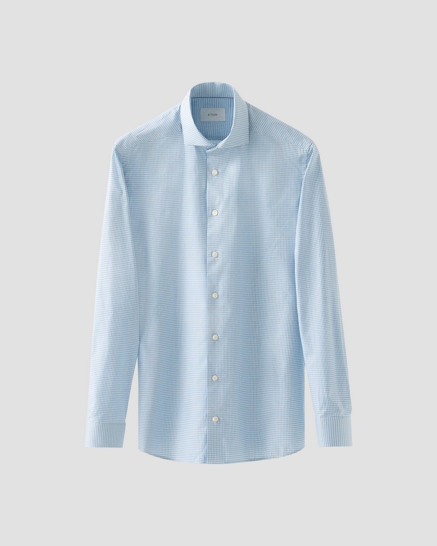 Eton Eton Ανδρικό Πουκάμισο Slim Fit με Κλασικό Γιακά και Καρό Μοτίβο Βαμβακερό