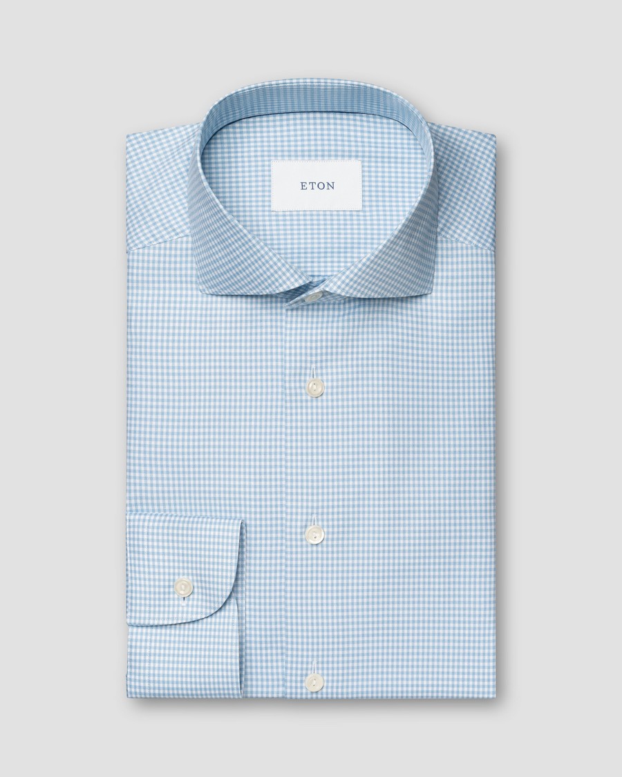 Eton Ανδρικό Πουκάμισο Slim Fit με Κλασικό Γιακά και Καρό Μοτίβο Βαμβακερό φωτογραφία