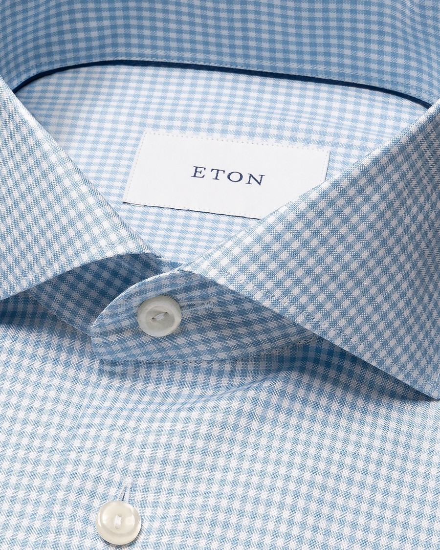 Eton Ανδρικό Πουκάμισο Slim Fit με Κλασικό Γιακά και Καρό Μοτίβο Βαμβακερό φωτογραφία