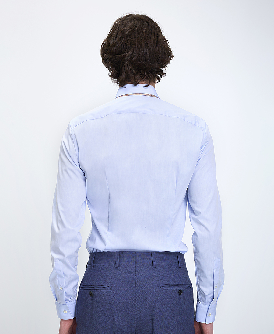 CC Collection Corneliani Ανδρικό Πουκάμισο Βαμβακερό με Semi Rex Γιακά Modern Fit φωτογραφία