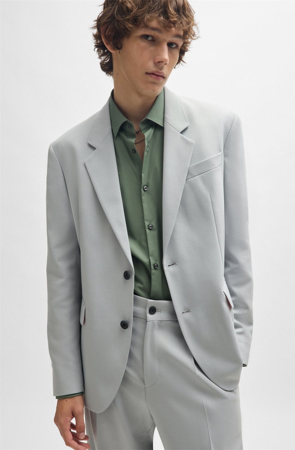 Hugo Ανδρικό Πουκάμισο από Βαμβακερή Ποπλίνα Easy-Iron με Kent Γιακά Slim Fit φωτογραφία