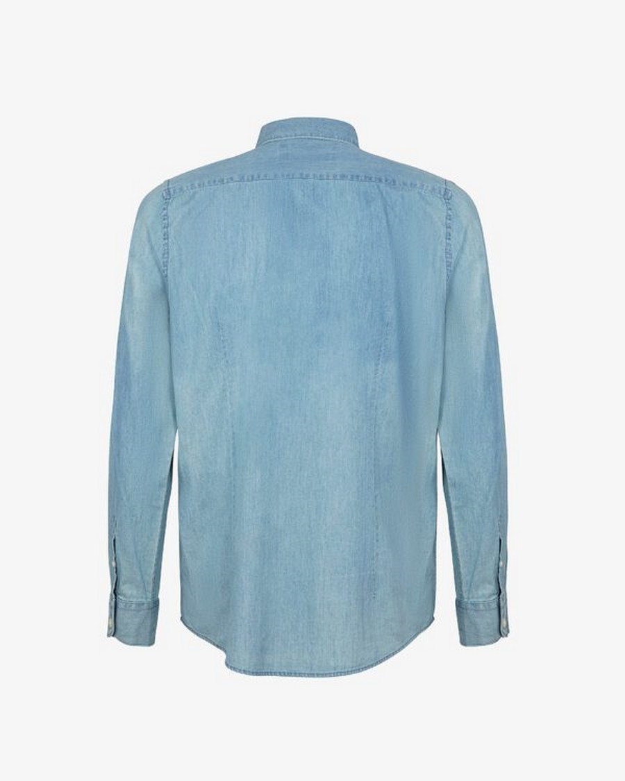 MarkUp Ανδρικό Βαμβακερό Πουκάμισο Denim Regular Fit σε Ανοιχτό Μπλε φωτογραφία