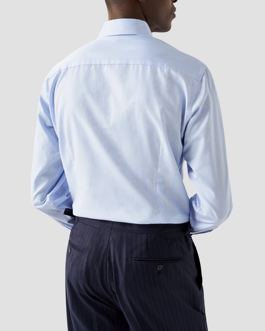Eton Ανδρικό Πουκάμισο Fine Stripe Signature Twill Slim Fit σε Γαλάζιο φωτογραφία